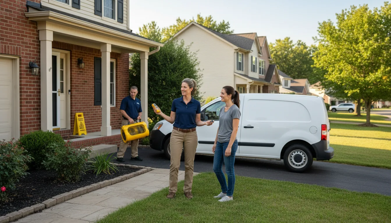 Water restoration image for Dehumidification And Cleanup Services in Guy, AR